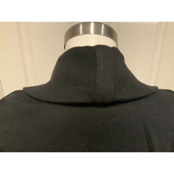 Allsaints Open Front Black Dahlia Sweat Cardigan W/ Zipper Collar, Size Small - Picture 7 of 9